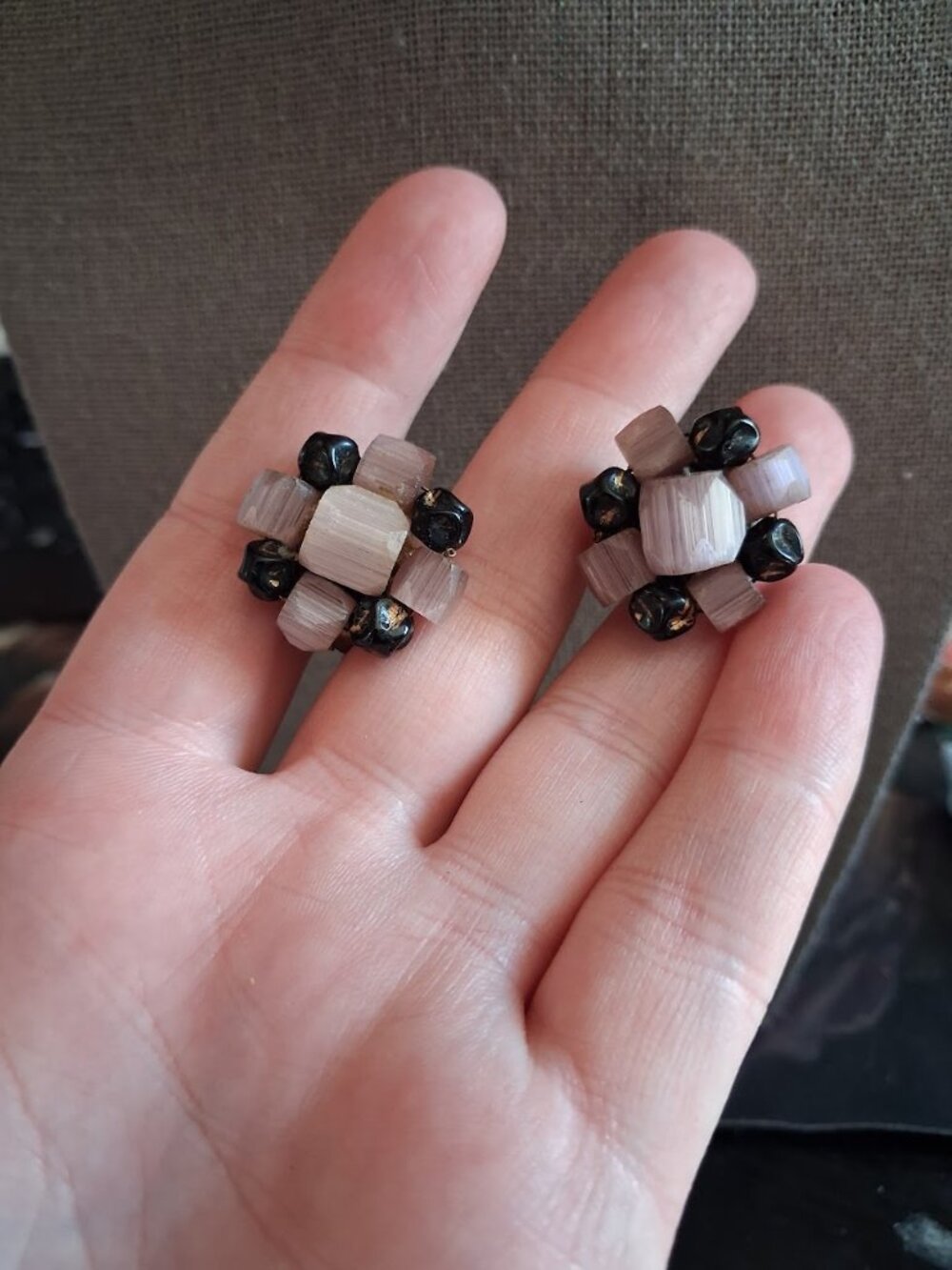 Vintage clip on earrings